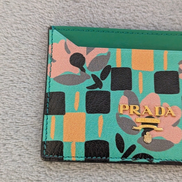 Prada Madras Floral Card Holder - Picture 7 of 14
